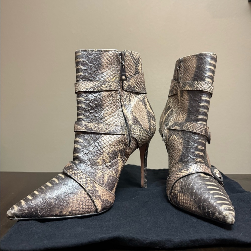Bo.B Python Embossed Leather Ankle Boots Multi-St… - image 2